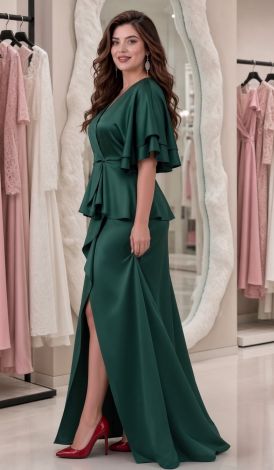 Emerald Two-Piece Evening Suit 