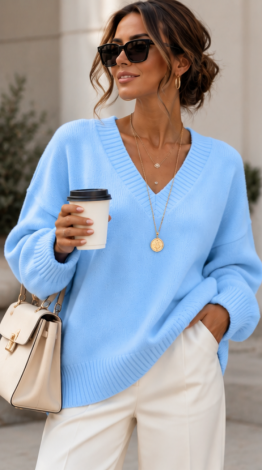 A delicate sky-blue hue, a loose, relaxed fit, and incredible softness