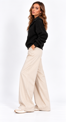 Women's knitted zip-up oversized cardigan black