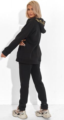 Insulated tracksuit with exclusive Wheat Ears embroidery — Onyx Black - Image 7