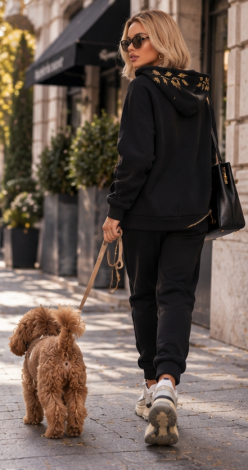 Insulated tracksuit with exclusive Wheat Ears embroidery — Onyx Black - Image 4