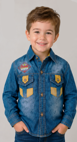 Denim shirt for a boy