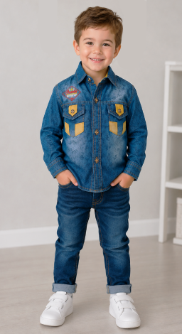 Denim shirt for a boy
