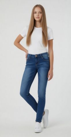 Подростковые синие джинсы-скинни COW DING JEANS