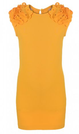 Стильное легкое платье желтого цвета