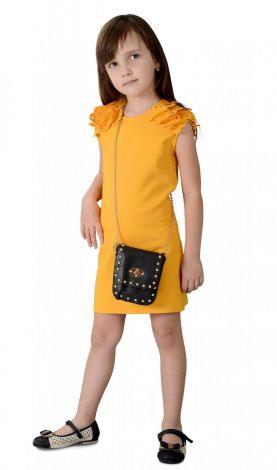 Стильное легкое платье желтого цвета