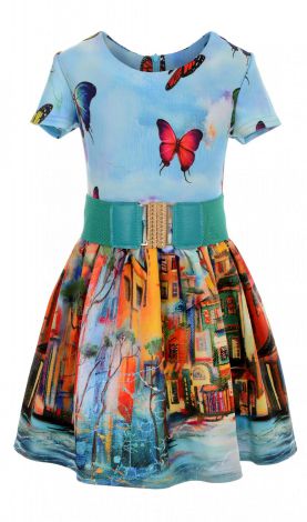 Модное платье с пышной юбкой № 1642