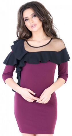 A dress with a frill