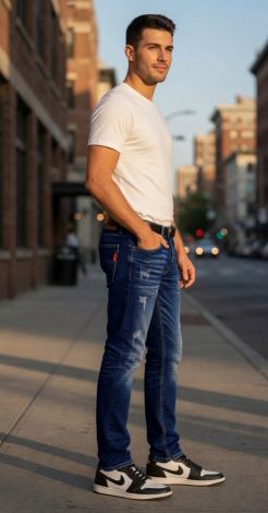 Blue jeans for teenage boys—a stylish and comfortable choice!