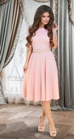Beautiful dress with flared skirt and strap