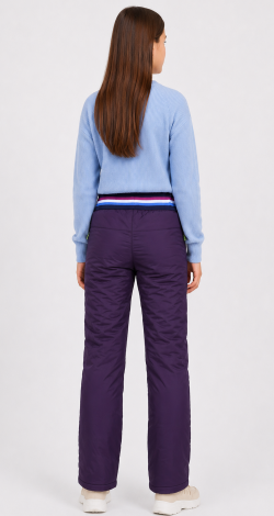 Trousers raincoat fabric on a synthetic winterizer for girls