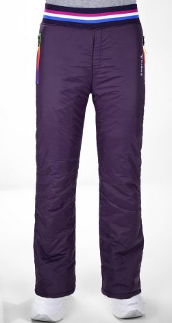 Trousers raincoat fabric on a synthetic winterizer for girls
