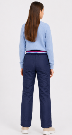 Trousers raincoat fabric on a synthetic winterizer for girls