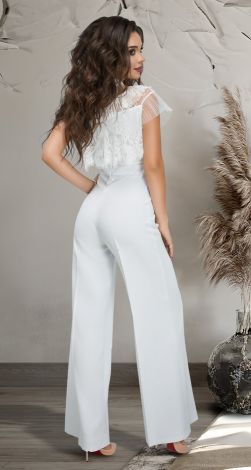 Jumpsuit with French lace