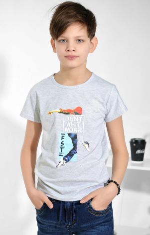 T-shirt for boy gray