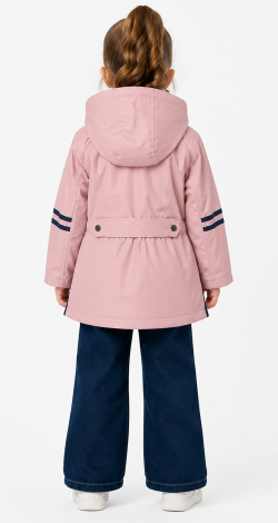 Girls long windbreaker powder pink - Image 4