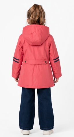 Girls long windbreaker coral - Image 4
