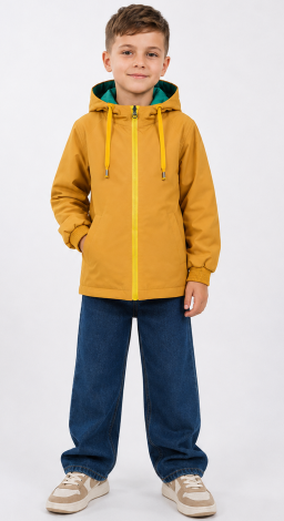 Reversible boys windbreaker green-yellow - Image 4