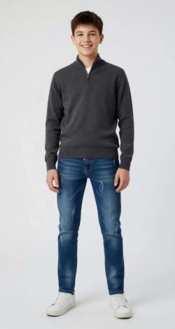 Blue jeans for teenage boys—a stylish and comfortable choice!