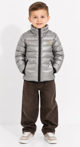 Boys embroidered windbreaker grey
