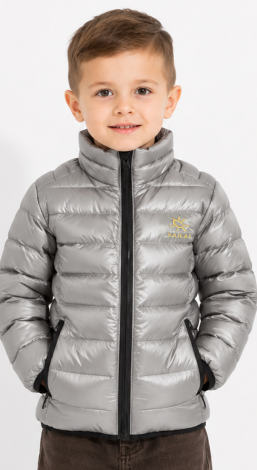 Boys embroidered windbreaker grey