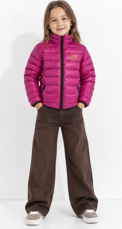 Girls embroidered windbreaker pink