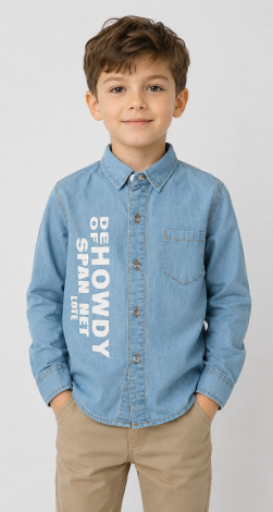 Denim shirt for a boy