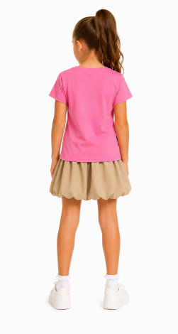 Girls printed reversible sequin butterfly t-shirt pink