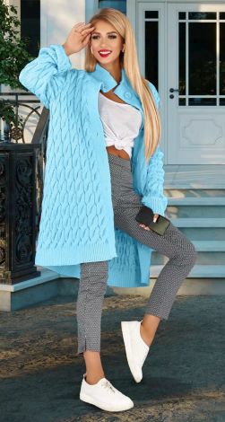 Теплий в'язаний кардиган