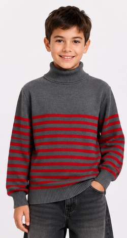Sweater for a boy with stripes