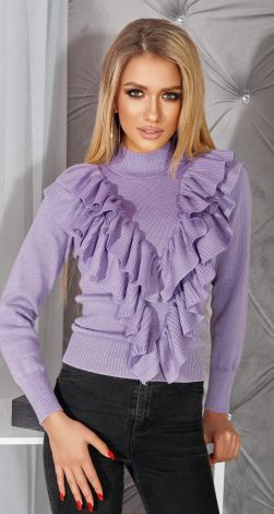 Sweater with frills