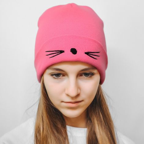 Cap cat pink