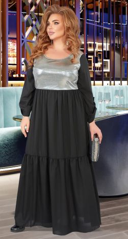 Elegant black dress of large size