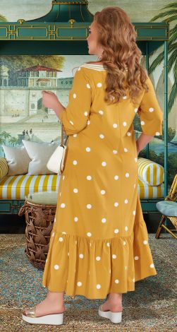 Літня сукня великого розміру в горох