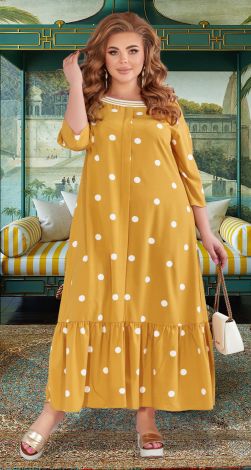 Літня сукня великого розміру в горох