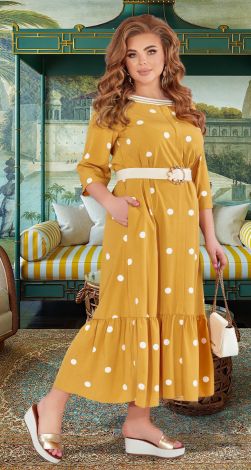 Літня сукня великого розміру в горох