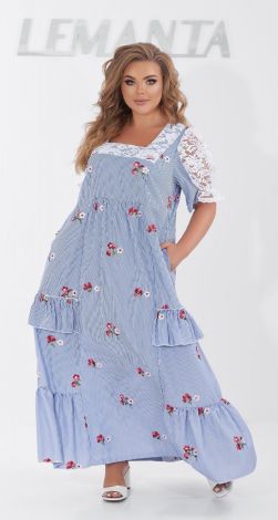 Plus size summer dress with beautiful lace