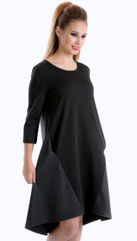 Dress with pockets in knitted fabric