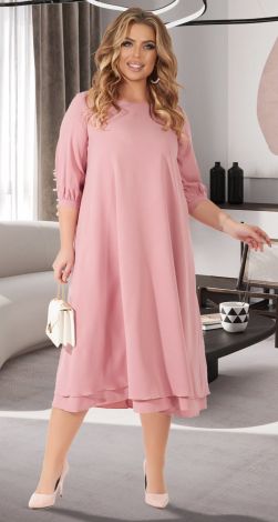 Elegant plus size chiffon dress