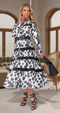 Stylish black and white dress