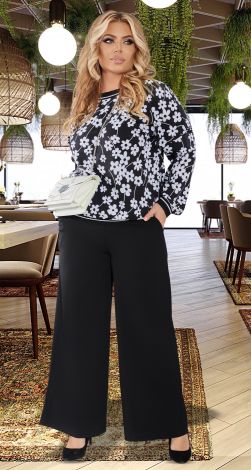 Long blouse with trousers PALAZZO large size