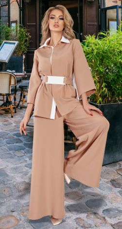 Suit with palazzo trousers