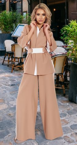 Suit with palazzo trousers